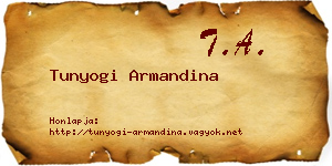 Tunyogi Armandina névjegykártya